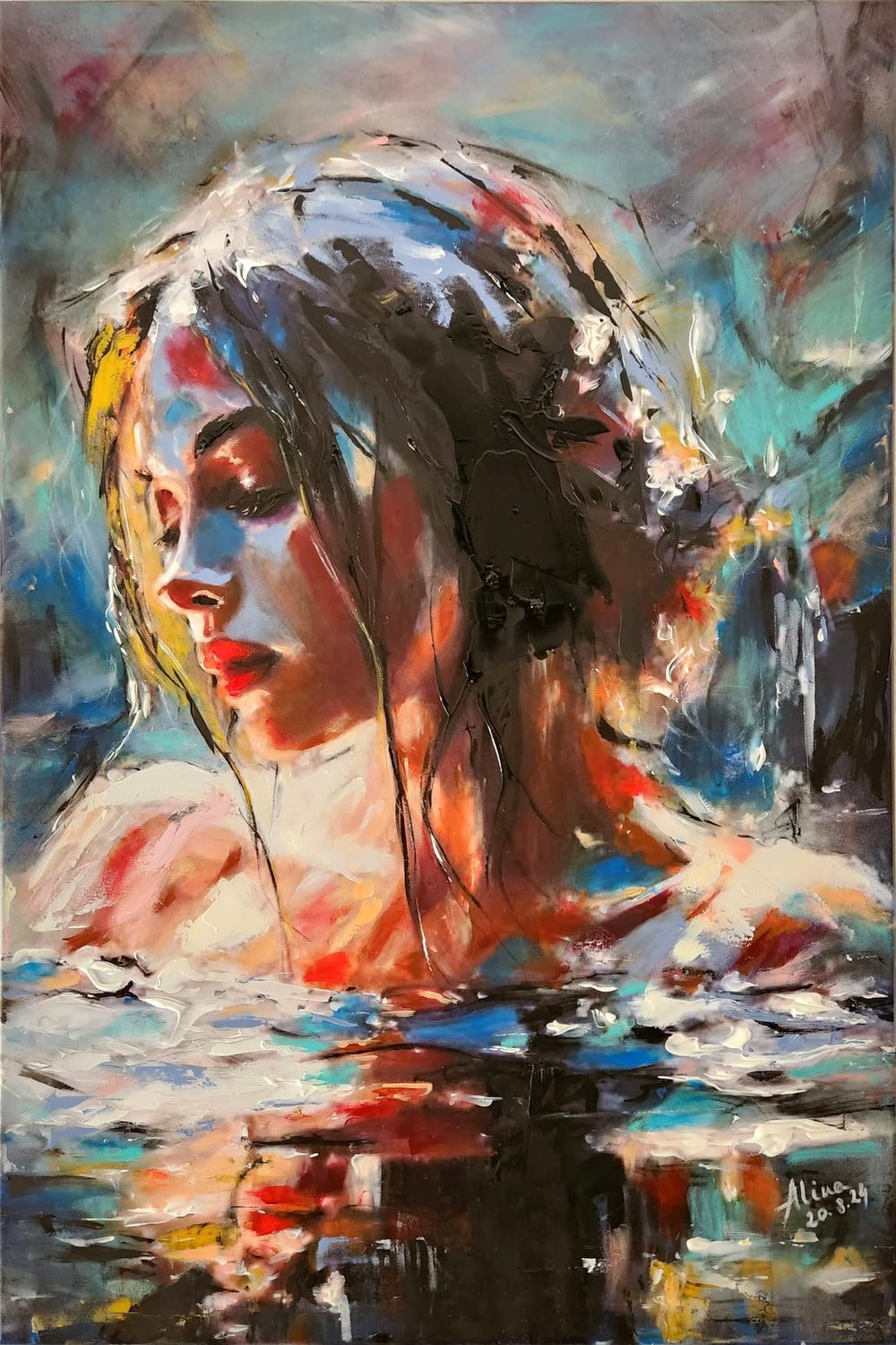 ArteDiAlina.com painting: There's something in the water